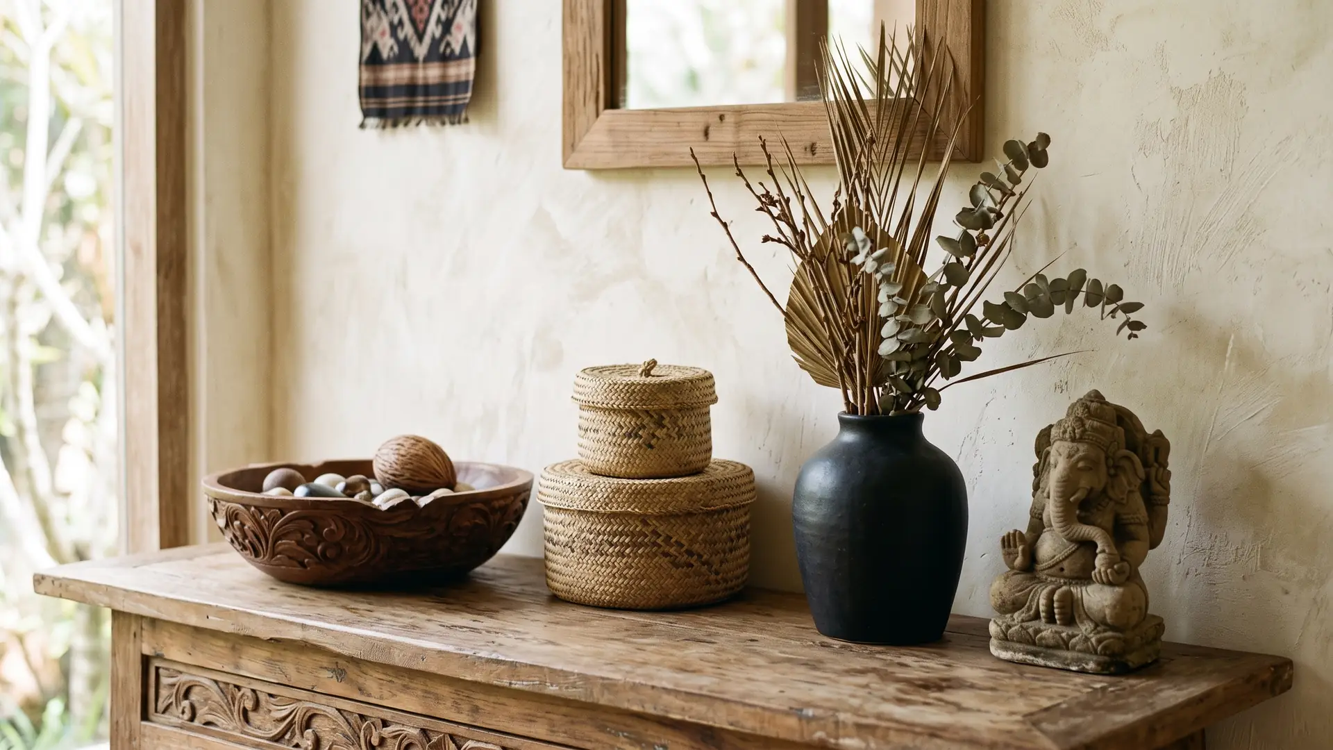 Styled Bali home decor products for online retail
