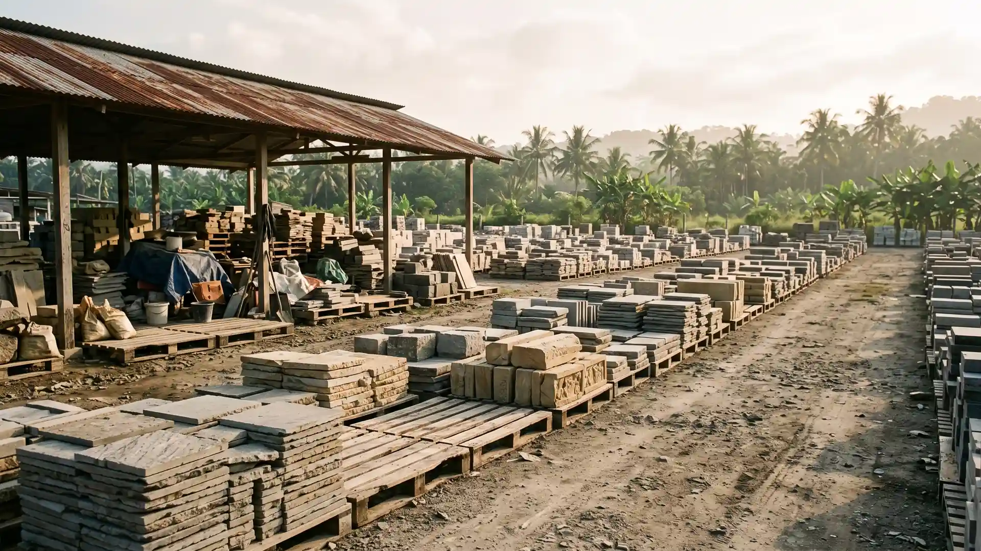 Bali natural stone yard, ExportBali supplier network