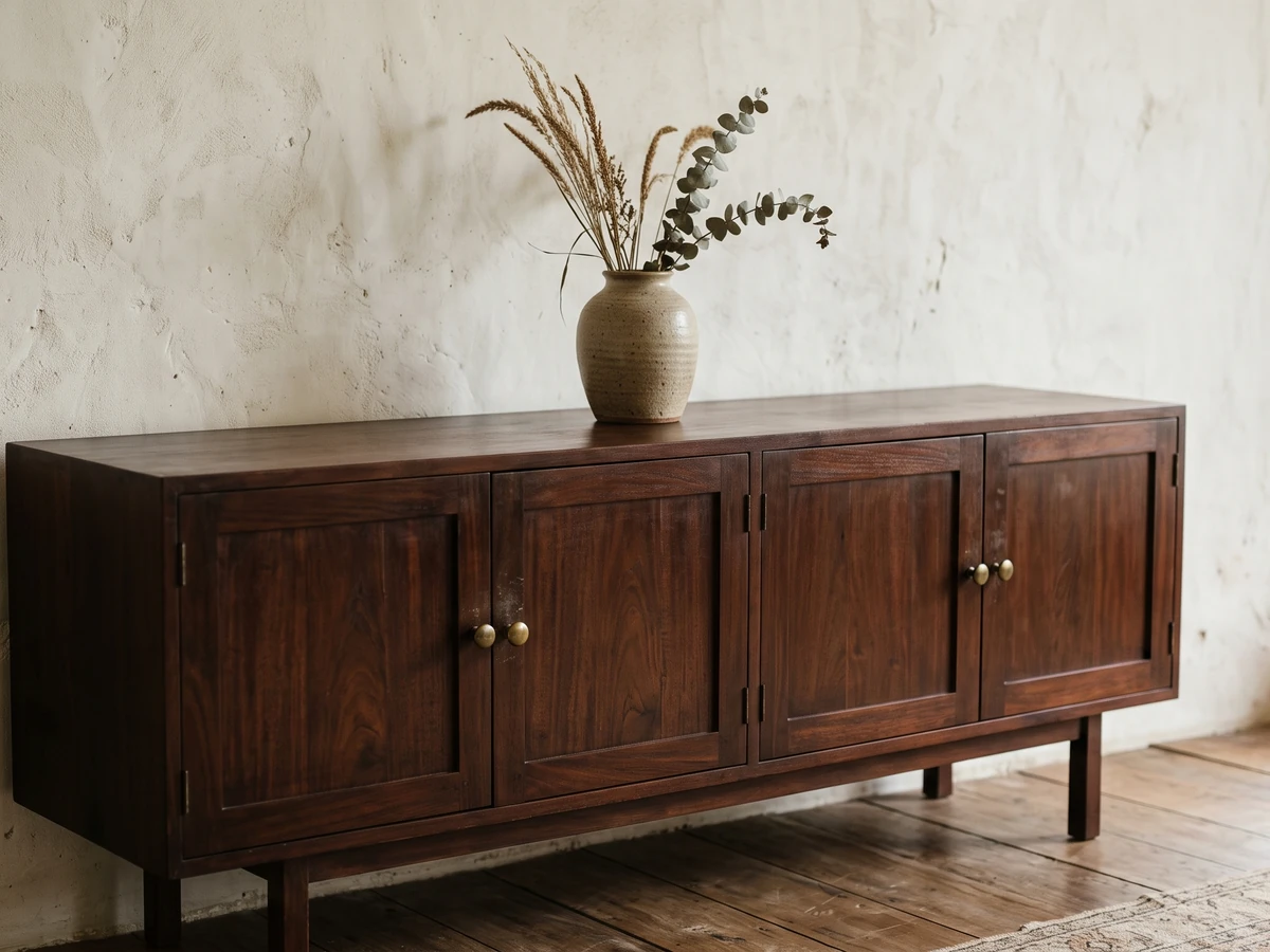 Dark mahogany sideboard cabinet from Bali