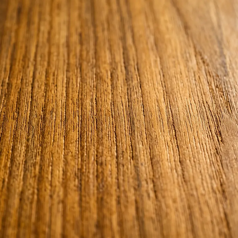 Close-up of oiled teak wood grain from Bali